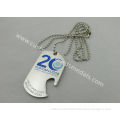 Custom Logo Personalised Dog Tags With Bottle Opener , 800*2.4mm Ball Chain